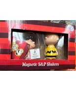 Peanuts - Magnetic Lucy and Charlie Football Salt and Pepper Shaker Set - £30.73 GBP