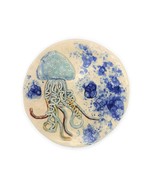 Decorative Handmade Ceramic Plate, Jellyfish Art Tray, Modern Coastal Wa... - £115.01 GBP