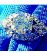 Earth mined Diamond Deco Engagement Ring Gatsby era Antique Platinum Sol... - $5,600.25
