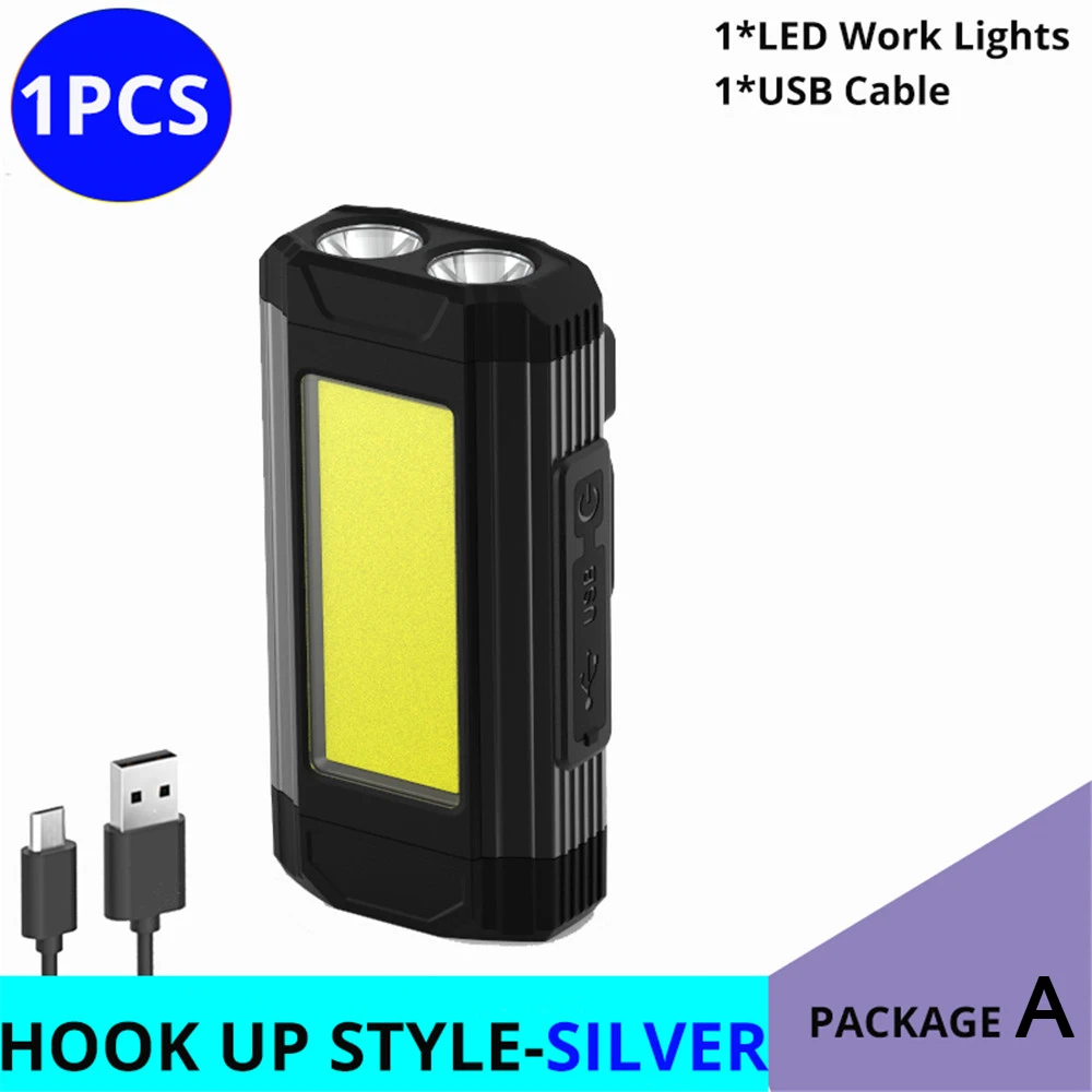 USB Rechargeable COB Work Light Super Bright LED Flashlight Portable Cam... - £15.99 GBP