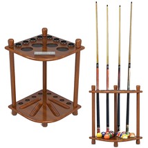 Pool Stick Holder - Cue Rack Only - Wood Stand Holds 8 Billiard Sticks, A Full S - £86.63 GBP