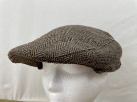 Totes Mens Brown Wool Blend Quilt Lined Insulated Ear Flap Newsboy Gatsby Cap - £22.94 GBP