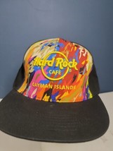  Hard Rock Cafe Cayman Island Hawaiian Tropical Print Trucker Hat Snap B... - $29.69