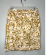 J Crew Skirt Womens 4 The Pencil Cube Pattern Orange Pink - $269.89 MXN