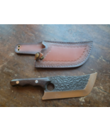10.5&quot; Custom Hand Forged Damascus Blade Chopping Knife With Sheath - $34.65