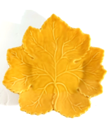 Olfaire Golden YELLOW LEAF DISH / Plate 4702 Made in Portugal 8&quot; - £8.04 GBP