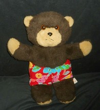 16&quot; The Real Hide Bear 1986 Monarch Teddy Bear Brown Stuffed Animal Plush Toy M - £44.79 GBP