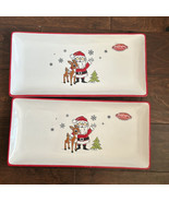 Set Of 2 Rudolph the Red Nose Reindeer and Santa Dinner Platter New - £43.15 GBP