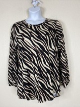 Lildy Womens Size L/XL Animal Print Knit Tunic Blouse Long Sleeve - $7.14