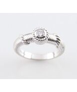 Judith Ripka Argento Sterling Zirconi Cavo Impilabile Misura Anello 9.75... - €135,77 EUR