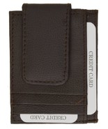 Printed Grain Cow Hide Leather Money Clip with Magnet By Marshal (Brown) - £1.33 GBP