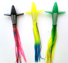 3 TEASER BIRD LURES That Thrash the Seas 10&quot; Skirt &amp; Holographic Fish SC... - £7.86 GBP