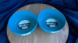 Mainstays Eco Bowl 6 Inch Aqua Plastic Cereal Dessert Bowl - Set of 2 - $4.94