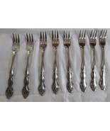 8 Imperial Stainless Inox Fleurette Cocktail Seafood Forks Korea Flatware - $281.97 MXN