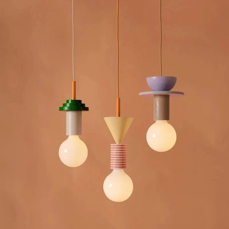 Nordic Lamp Wood LED Pendant Lights Kitchen Home Decor Hanglamp Restaurant - $12.70+