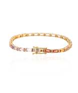 18K Gold Multi Sapphire Tennis Bracelet - £2,513.22 GBP