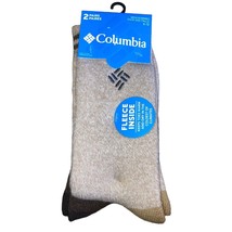COLUMBIA 2-Pack Medium Weight Fleece Thermal Men&#39;s Crew Cut Socks Shoes 6-12 - £11.89 GBP