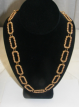 Vintage Trifari Chunky Textured Gold 26&quot; Chain Link Necklace 16-F - $737.63 MXN