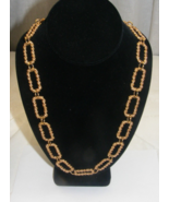 Vintage Trifari Chunky Textured Gold 26&quot; Chain Link Necklace 16-F - $39.59