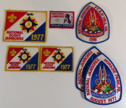 VTG BOY SCOUT BSA 7 Patch Lot 1964 1977 1981 National Jamboree Valley Forge Etc - £15.44 GBP