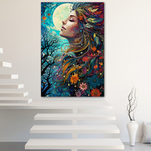 Beauty Moon Canvas Painting Wall Art Poster Landscape Canvas Print Picture - £10.95 GBP+