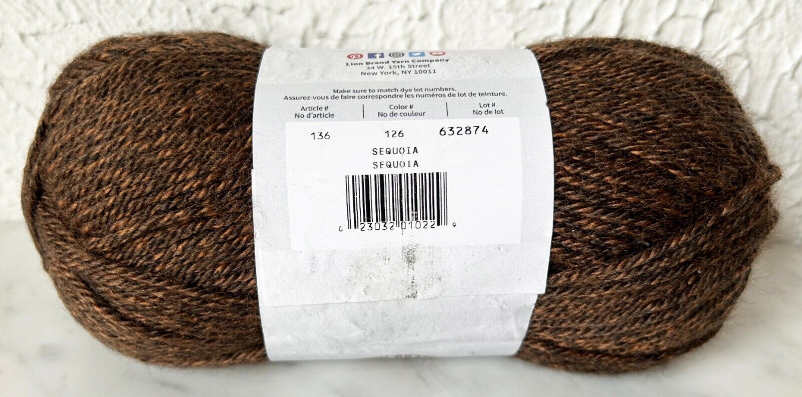 Lion Brand Heartland Sensationally Soft Acrylic Yarn - 1 Skein Sequoia #126 Item image 3