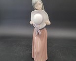 Lladro Porcelain Sculpture Bashful Girl with Hat 5007 1978 Retired Spain... - $59.39