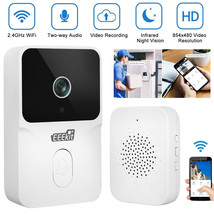 Wireless WiFi Doorbell 2-Way Intercom Bell Chime Video Recording Smart Door Ring - £30.36 GBP
