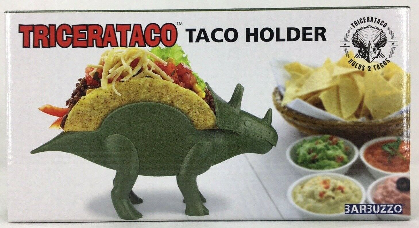 Tricerataco Taco Holder Dinosaur Taco Holder for Kids Holds 2 Tacos NEW ... - $12.16