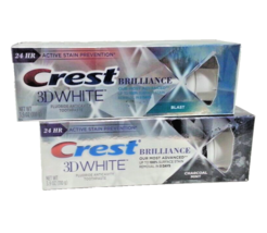 2 x Crest 3DWhite Brilliance BLAST &amp; CHARCOAL Teeth Whitening Toothpaste... - $9.88