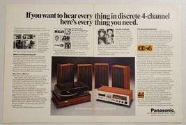 1973 Print Ad Panasonic 4-Channel Quad Stereo System Record Player &amp; Radio - £10.77 GBP