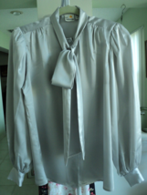 Liz Claiborn Grey Size 8 Blouse Polyester #7913 - $13.05