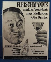 Vintage Magazine Ad Print Design Advertising Fleischmann&#39;s Distilled Dry... - $12.86