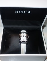 Dedia Lily Lr Watch Precious Stones Genuine Clean Diamonds Black White New - £442.70 GBP