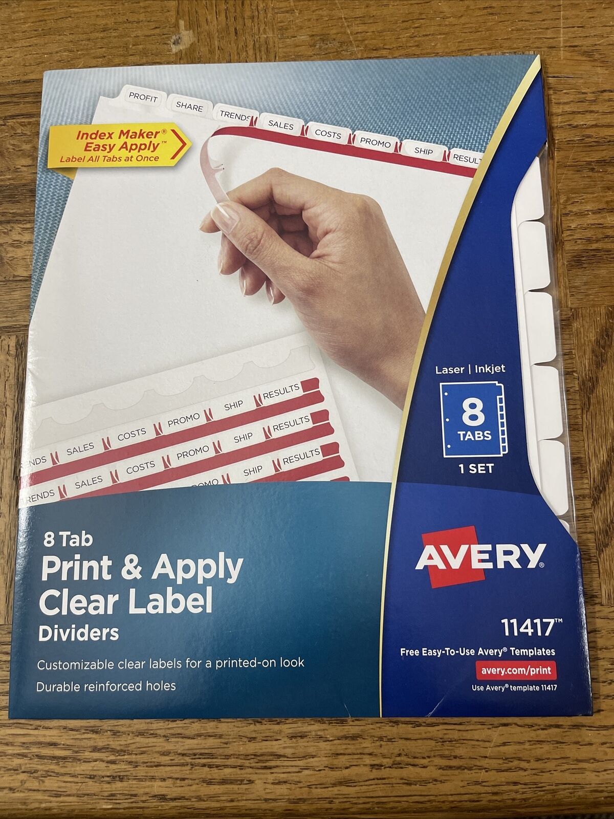 Avery 8 Tab Print And Apply Clear Label Dividers - $7.80