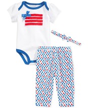 First Impressions Outfit For Girls 3 6 or 9 Months American Americana He... - £2.34 GBP