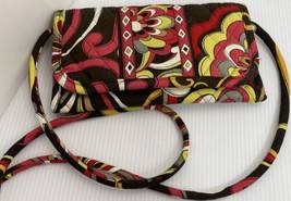 GUC Vera Bradley Puccini Trifold Wallet Removable Crossbody Shoulder Strap 7.5” - £13.32 GBP