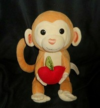 12&quot; Apple Park Monkey Natural Organic Picnic Pal Rattle Stuffed Animal Plush Toy - £49.02 GBP