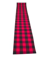 Franklin Red and Black Checked Table Runner 13x72 inches - $237.18 MXN