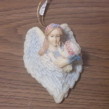 Vintage 1999 Cast Art Industries Sweet Caress angel ornament - $9.70