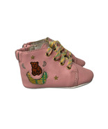 Vintage 1980s  Girls Osh Kosh B&#39;gosh Infant Pink Leather Hi Tops Baby Sh... - $49.49