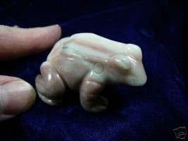 (Y-FRO-703) FROG frogs PINK gem stone gemstone CARVING figurine - $17.53