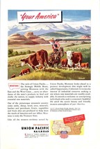 Union Pacific Railroad Magazine Ad Print Design Advertising Your America... - $12.86