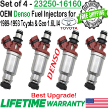 OEM 4 Sets Denso Best Upgrade Fuel Injectors For 1990-1993 Toyota Celica 1.6L I4 - £105.24 GBP