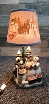 Pat Richter A&#39;Homestead Shoppe Snow Man Family Lamp &quot;Snowfolk Reunion&quot; Winter! - £20.87 GBP