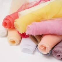 10M Sheer Organza Fabric Drape Voile Swags Wedding Party Decor Not Hemmed - £14.66 GBP