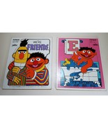 1970’s Playskool Sesame Street Muppets Wooden Puzzles Ernie Bath &amp; We’re... - £10.21 GBP