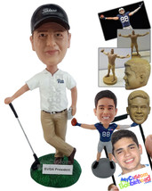 Personalized Bobblehead Pro Golfer With His Gold Stick - Sports &amp; Hobbies Golfin - £71.56 GBP