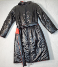 G by Giuliana Puffer Coat Womens Size 2XS Black Orange Long Sleeve Full Zipper - £34.82 GBP