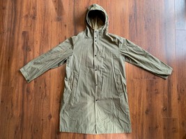 Steven Alan Raincoat Trench Cotton Long Jacket Coat Women Olive Green Sz Medium - £55.38 GBP